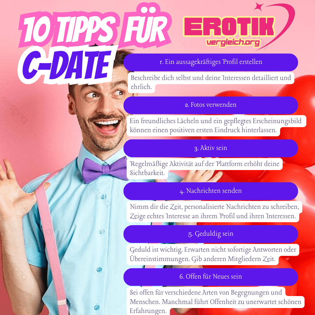 Beste Dating Tipps für mehr Erfolg beim Dating über C-Date.